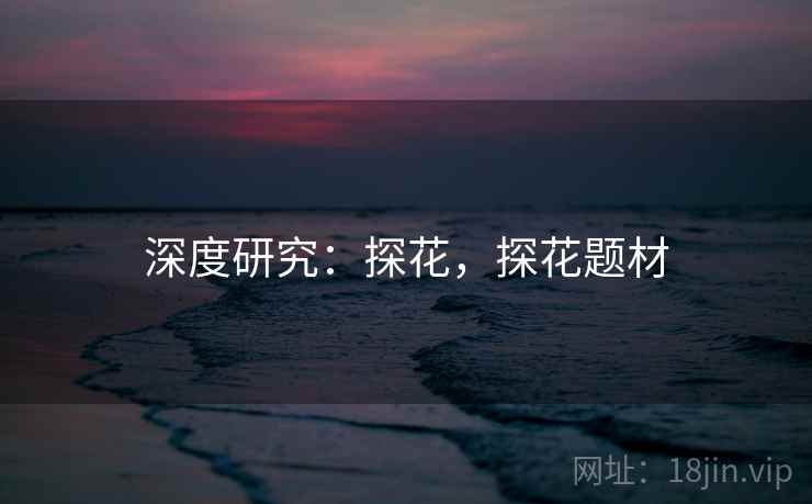 深度研究：探花，探花题材