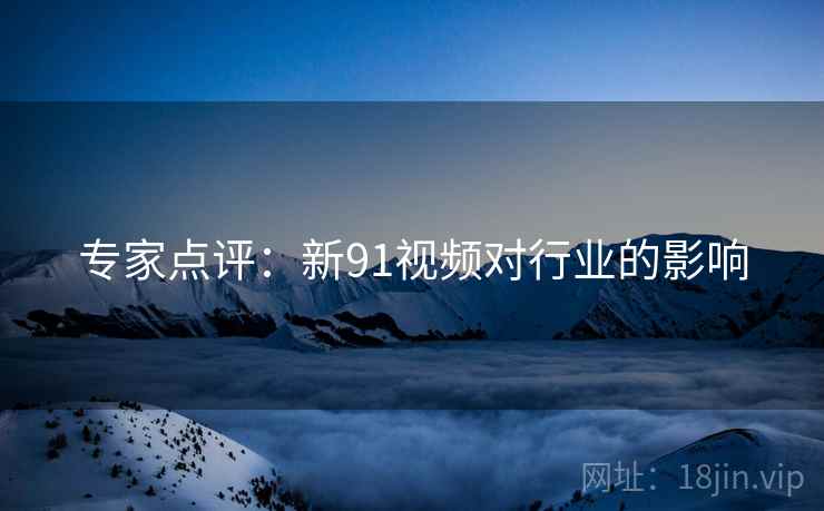 专家点评：新91视频对行业的影响