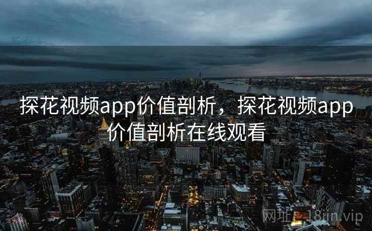 探花视频app价值剖析，探花视频app价值剖析在线观看