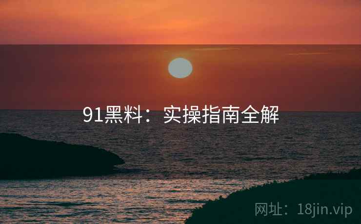 91黑料：实操指南全解
