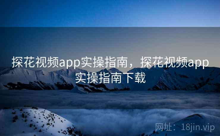 探花视频app实操指南，探花视频app实操指南下载