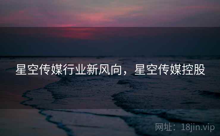 星空传媒行业新风向，星空传媒控股