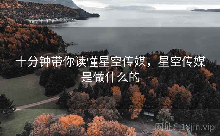 十分钟带你读懂星空传媒，星空传媒是做什么的