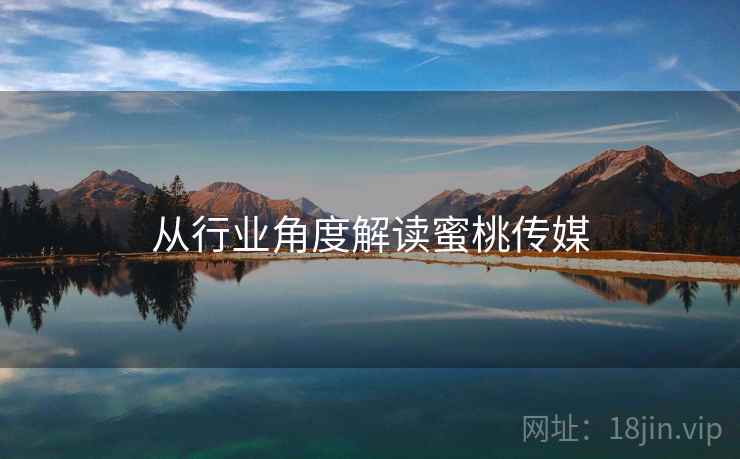从行业角度解读蜜桃传媒